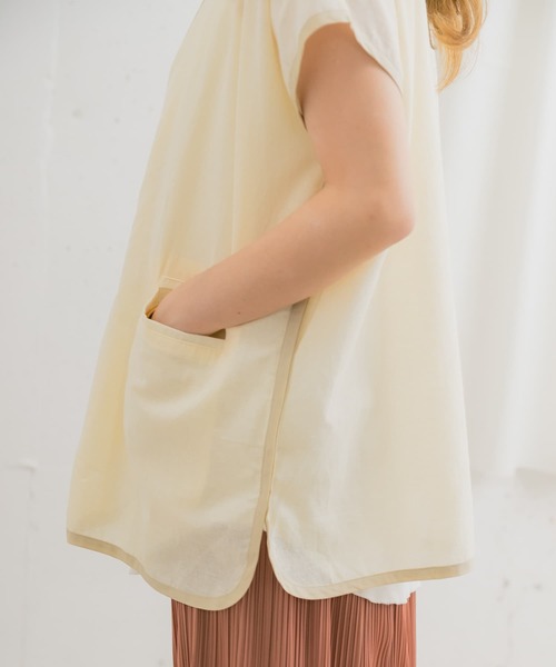 ITEMS URBANRESEARCH（アイテムズ アーバンリサーチ）の「パイピングノースリーブジャケット（その他アウター・レディース・スミクロ/アイボリー/ミント・FREE）」の21枚目の写真