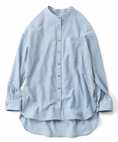 Live in comfort（リブインコンフォート）の「リブ　イン　コンフォート　サラッとはおって大人のおしゃれ　着こなしの幅も広がるコットンシアーシャツ（シャツ/ブラウス・レディース・ピンク系その他/グリーン/チャコールグレー/オレンジ系その他/ライトブルー・MEDIUM/LARGE/X-LARGE/XX-LARGE/XXX-LARGE/SMALL）」の10枚目の写真