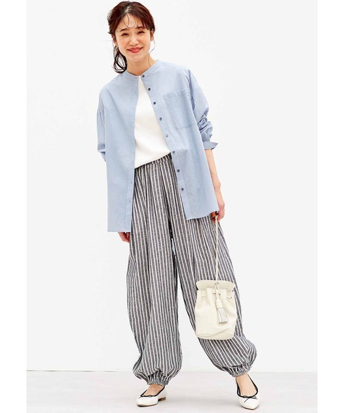 Live in comfort（リブインコンフォート）の「リブ　イン　コンフォート　サラッとはおって大人のおしゃれ　着こなしの幅も広がるコットンシアーシャツ（シャツ/ブラウス・レディース・ピンク系その他/グリーン/チャコールグレー/オレンジ系その他/ライトブルー・MEDIUM/LARGE/X-LARGE/XX-LARGE/XXX-LARGE/SMALL）」の19枚目の写真