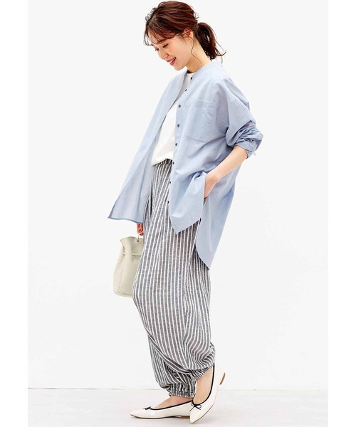 Live in comfort（リブインコンフォート）の「リブ　イン　コンフォート　サラッとはおって大人のおしゃれ　着こなしの幅も広がるコットンシアーシャツ（シャツ/ブラウス・レディース・ピンク系その他/グリーン/チャコールグレー/オレンジ系その他/ライトブルー・MEDIUM/LARGE/X-LARGE/XX-LARGE/XXX-LARGE/SMALL）」の18枚目の写真