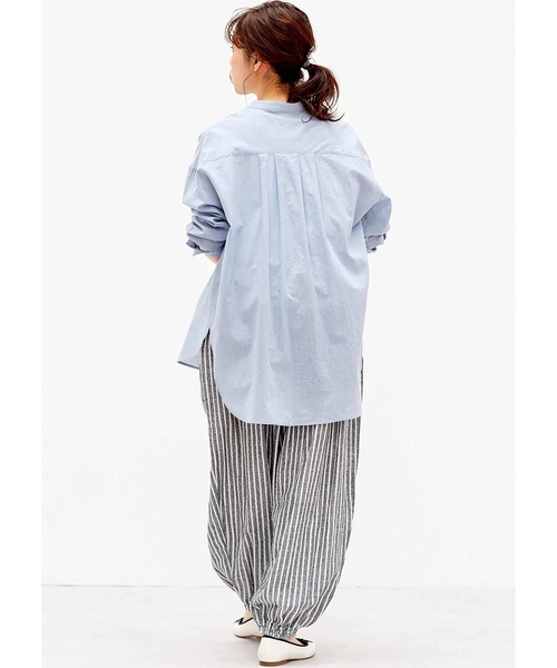 Live in comfort（リブインコンフォート）の「リブ　イン　コンフォート　サラッとはおって大人のおしゃれ　着こなしの幅も広がるコットンシアーシャツ（シャツ/ブラウス・レディース・ピンク系その他/グリーン/チャコールグレー/オレンジ系その他/ライトブルー・MEDIUM/LARGE/X-LARGE/XX-LARGE/XXX-LARGE/SMALL）」の17枚目の写真