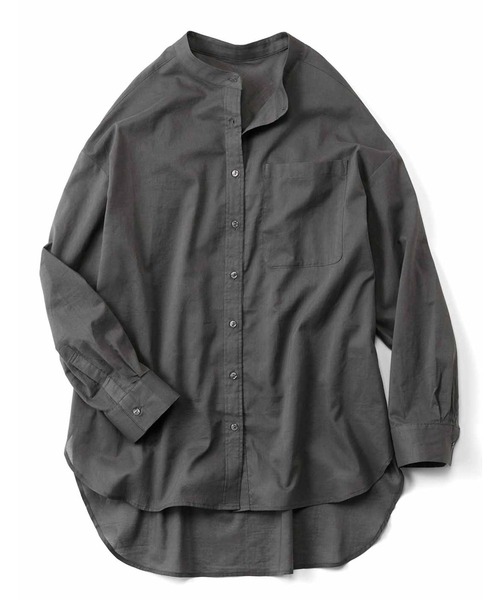 Live in comfort（リブインコンフォート）の「リブ　イン　コンフォート　サラッとはおって大人のおしゃれ　着こなしの幅も広がるコットンシアーシャツ（シャツ/ブラウス・レディース・ピンク系その他/グリーン/チャコールグレー/オレンジ系その他/ライトブルー・MEDIUM/LARGE/X-LARGE/XX-LARGE/XXX-LARGE/SMALL）」の11枚目の写真