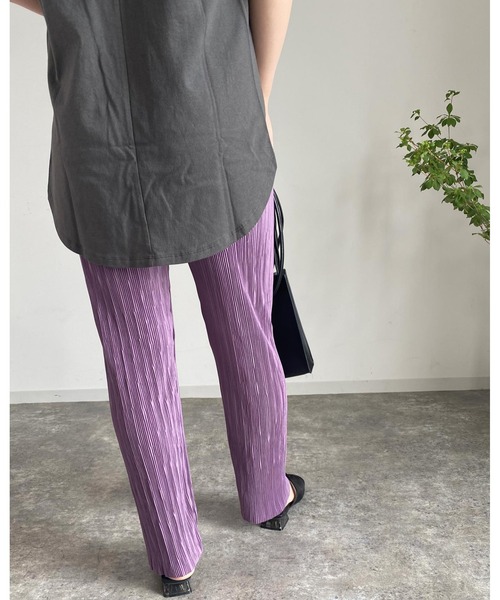 MLI'A（エムリア）の「プリーツストレートイージーパンツ（その他パンツ・レディース・ブラック/パープル/カーキ/グレー系その他/イエロー系その他・FREE）」の19枚目の写真