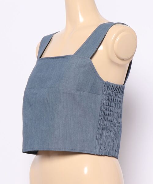 VIS(ビス)の「セットアップでも1枚でも着られる、ビスチェトップス【セットアップ対応】(ベスト・レディース・ネイビー/スミクロ・FREE)」の13枚目の写真