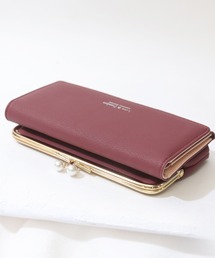 florist | 6色展開 がま口パールがチャームポイントレザー調2つ折り長財布(財布)