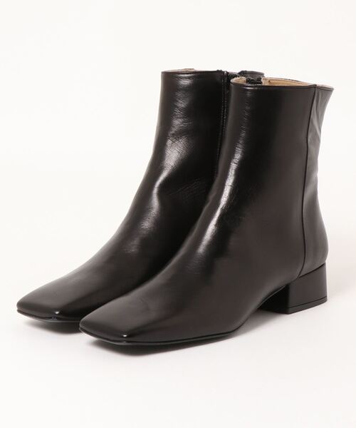 FABIO RUSCONI(ファビオルスコーニ)の「FABIO RUSCONI / I-1903-ARONA / スクエアトゥショートブーツ(ブーツ・レディース・ブラック/アイボリー・36/37/38/39)」の2枚目の写真