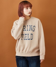 CUBE SUGAR（キューブシュガー）の「ウォーム裏毛ピグメント染めクルーネックプルオーバー（スウェット）」