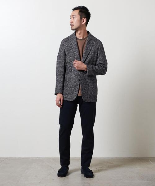 T-JACKET(ティージャケット)の「<T-JACKET (ティー ジャケット) > ダイアゴナル パッチ 2ボタン ジャケット(テーラードジャケット・メンズ・グレー・SMALL/MEDIUM/LARGE)」の2枚目の写真