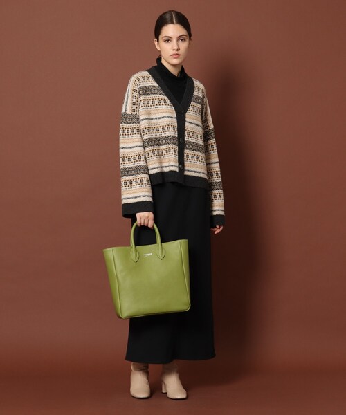 DRESSTERIOR（ドレステリア）の「◆ミックスジャカードカーディガン（カーディガン/ボレロ・レディース・ベージュ/オレンジ・38/36）」の10枚目の写真