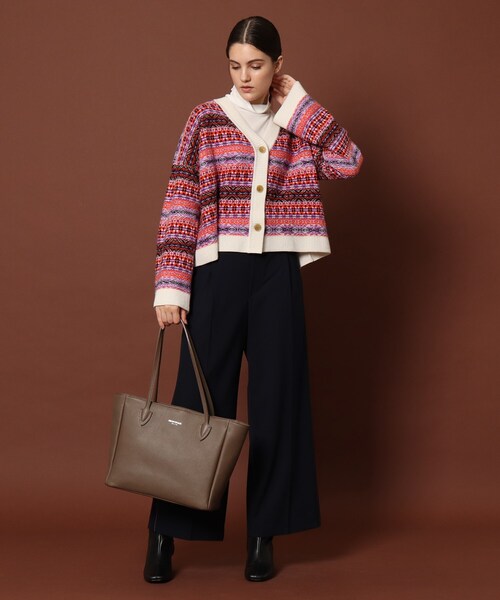 DRESSTERIOR（ドレステリア）の「◆ミックスジャカードカーディガン（カーディガン/ボレロ・レディース・ベージュ/オレンジ・38/36）」の18枚目の写真