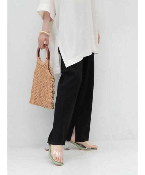 AMERICAN HOLIC(アメリカンホリック)の「裾スリットリブパンツ(その他パンツ・レディース・アイボリー/ブラック・S/L/M)」の21枚目の写真