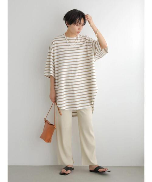 AMERICAN HOLIC(アメリカンホリック)の「裾スリットリブパンツ(その他パンツ・レディース・アイボリー/ブラック・S/L/M)」の14枚目の写真