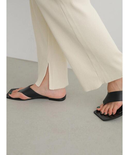 AMERICAN HOLIC(アメリカンホリック)の「裾スリットリブパンツ(その他パンツ・レディース・アイボリー/ブラック・S/L/M)」の12枚目の写真