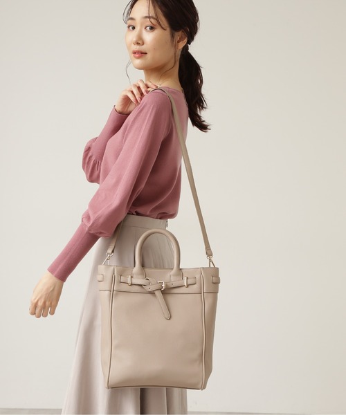 NATURAL BEAUTY BASIC（ナチュラルビューティーベーシック）の「トップベルト２ＷＡＹトート（トートバッグ・レディース・ブラック/グレー/ベージュ・ﾌﾘ-）」の20枚目の写真