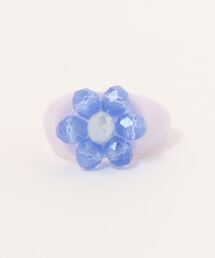 【Shirmie】ビーズフラワー アクリルリング