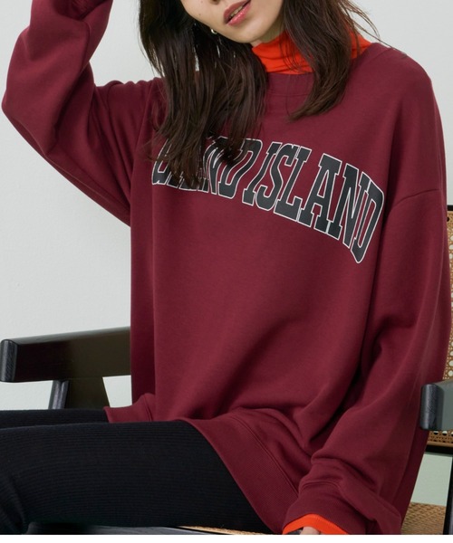 Auntie Rosa Holiday（アンティローザホリデー）の「BIGカレッジロゴスウェット（スウェット・レディース・チャコールグレー/グレー/ダークブルー/レッド/ライトグレー/オレンジ/ライトグリーン/ブルー・FREE）」の7枚目の写真