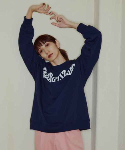 Auntie Rosa Holiday（アンティローザホリデー）の「BIGカレッジロゴスウェット（スウェット・レディース・チャコールグレー/グレー/ダークブルー/レッド/ライトグレー/オレンジ/ライトグリーン/ブルー・FREE）」の19枚目の写真