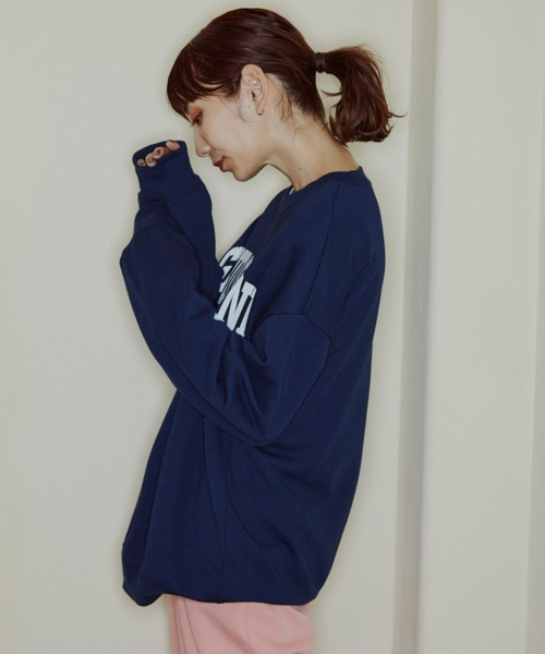 Auntie Rosa Holiday（アンティローザホリデー）の「BIGカレッジロゴスウェット（スウェット・レディース・チャコールグレー/グレー/ダークブルー/レッド/ライトグレー/オレンジ/ライトグリーン/ブルー・FREE）」の17枚目の写真