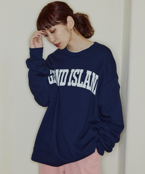 Auntie Rosa Holiday（アンティローザホリデー）の「BIGカレッジロゴスウェット（スウェット・レディース・チャコールグレー/グレー/ダークブルー/レッド/ライトグレー/オレンジ/ライトグリーン/ブルー・FREE）」の15枚目の写真