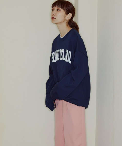 Auntie Rosa Holiday（アンティローザホリデー）の「BIGカレッジロゴスウェット（スウェット・レディース・チャコールグレー/グレー/ダークブルー/レッド/ライトグレー/オレンジ/ライトグリーン/ブルー・FREE）」の21枚目の写真