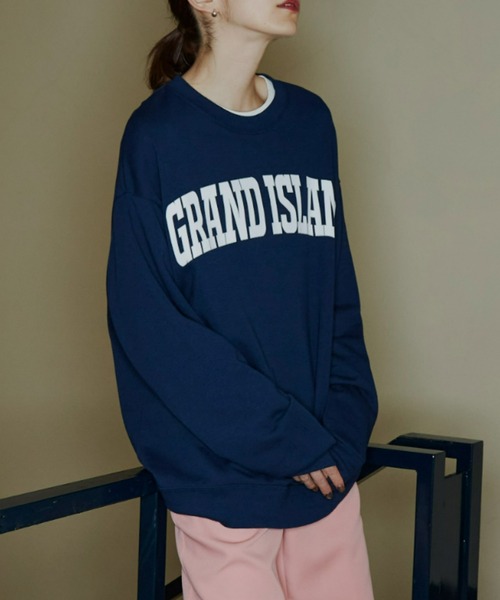 Auntie Rosa Holiday（アンティローザホリデー）の「BIGカレッジロゴスウェット（スウェット・レディース・チャコールグレー/グレー/ダークブルー/レッド/ライトグレー/オレンジ/ライトグリーン/ブルー・FREE）」の13枚目の写真