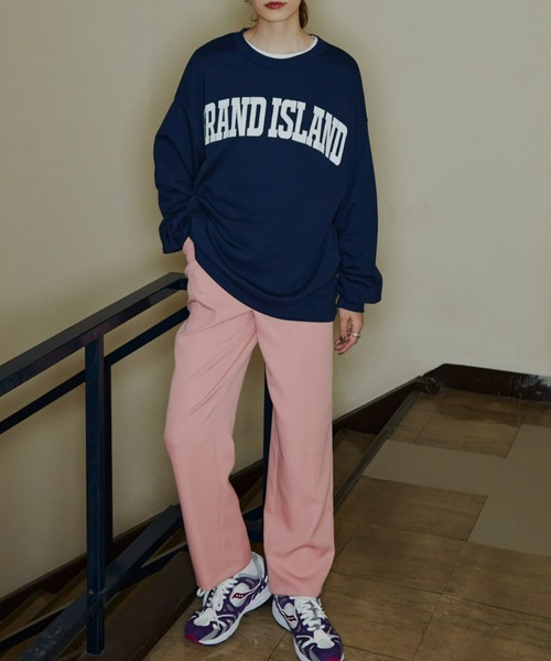 Auntie Rosa Holiday（アンティローザホリデー）の「BIGカレッジロゴスウェット（スウェット・レディース・チャコールグレー/グレー/ダークブルー/レッド/ライトグレー/オレンジ/ライトグリーン/ブルー・FREE）」の12枚目の写真