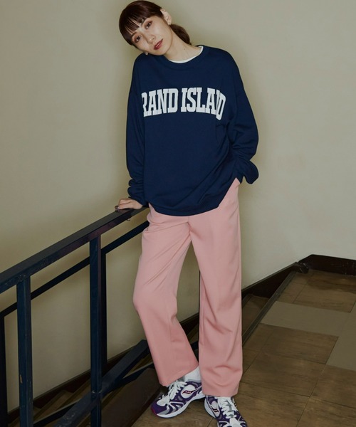 Auntie Rosa Holiday（アンティローザホリデー）の「BIGカレッジロゴスウェット（スウェット・レディース・チャコールグレー/グレー/ダークブルー/レッド/ライトグレー/オレンジ/ライトグリーン/ブルー・FREE）」の9枚目の写真