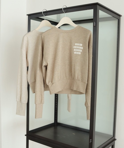 CLEIO（クレイオ）の「【CLEIO】メランジラベルスウェット（スウェット・レディース・ベージュ/ブラウン・FREE）」の9枚目の写真