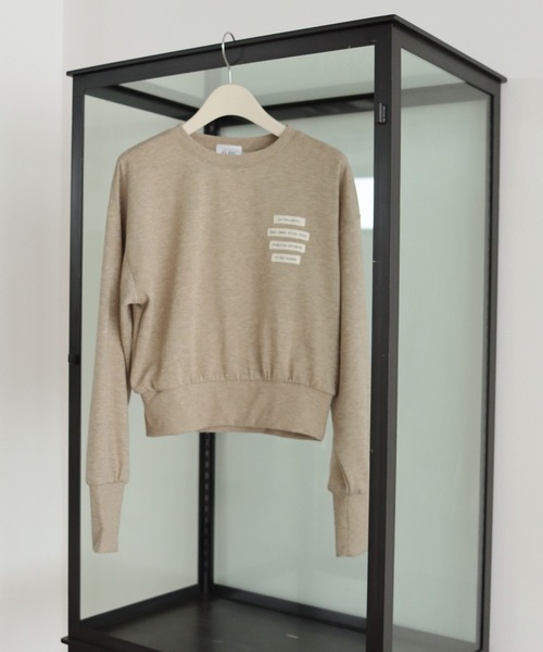 CLEIO（クレイオ）の「【CLEIO】メランジラベルスウェット（スウェット・レディース・ベージュ/ブラウン・FREE）」の4枚目の写真