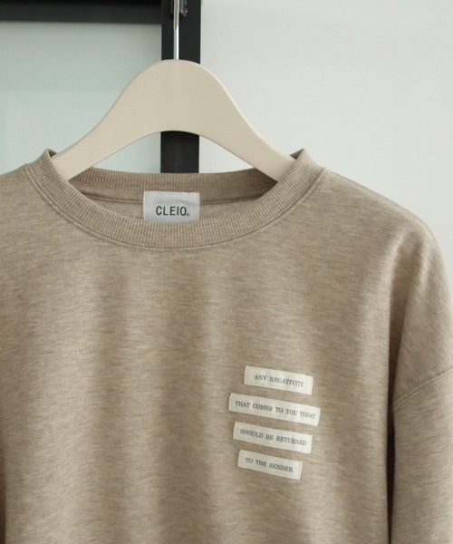 CLEIO（クレイオ）の「【CLEIO】メランジラベルスウェット（スウェット・レディース・ベージュ/ブラウン・FREE）」の7枚目の写真