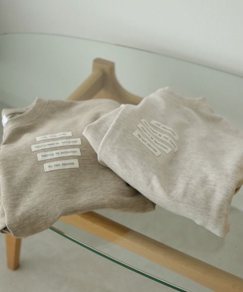 CLEIO（クレイオ）の「【CLEIO】メランジラベルスウェット（スウェット・レディース・ベージュ/ブラウン・FREE）」の6枚目の写真