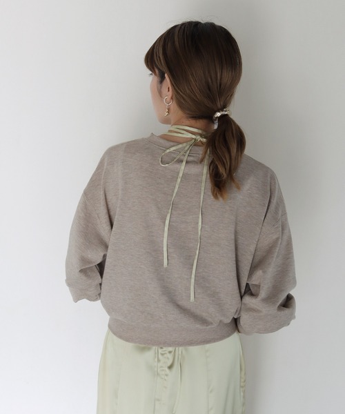 CLEIO（クレイオ）の「【CLEIO】メランジラベルスウェット（スウェット・レディース・ベージュ/ブラウン・FREE）」の19枚目の写真