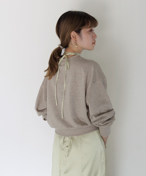 CLEIO（クレイオ）の「【CLEIO】メランジラベルスウェット（スウェット・レディース・ベージュ/ブラウン・FREE）」の20枚目の写真