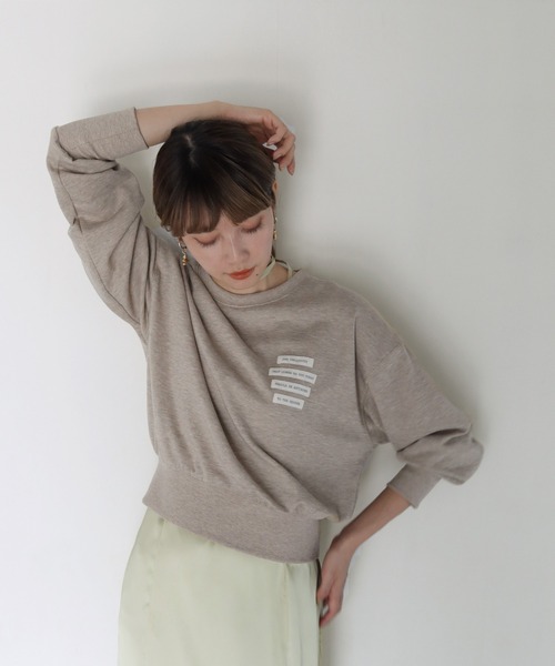 CLEIO（クレイオ）の「【CLEIO】メランジラベルスウェット（スウェット・レディース・ベージュ/ブラウン・FREE）」の17枚目の写真