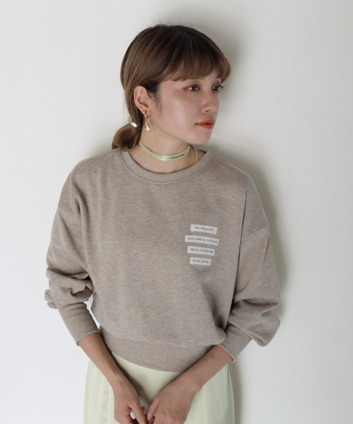CLEIO（クレイオ）の「【CLEIO】メランジラベルスウェット（スウェット・レディース・ベージュ/ブラウン・FREE）」の16枚目の写真