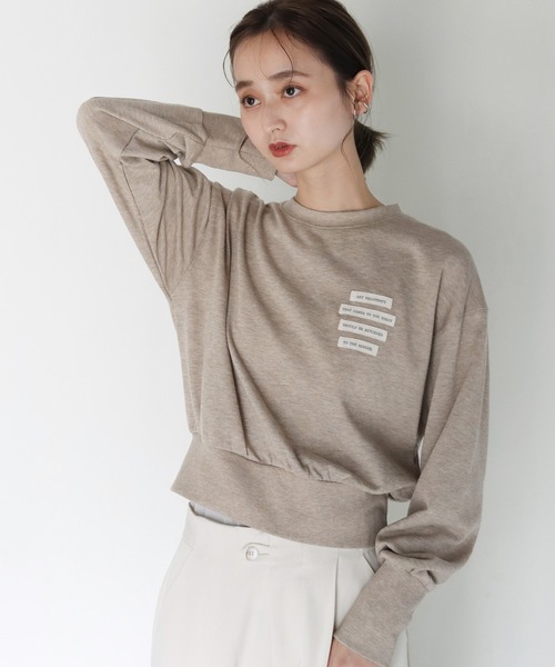 CLEIO（クレイオ）の「【CLEIO】メランジラベルスウェット（スウェット・レディース・ベージュ/ブラウン・FREE）」の11枚目の写真