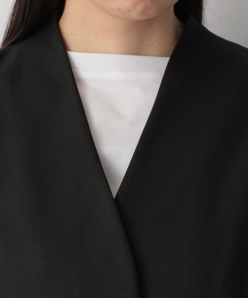 yuw（ユウ）の「COLLARLESS VEST　228765（ベスト・レディース・ブラック/ブラウン・FREE）」の13枚目の写真