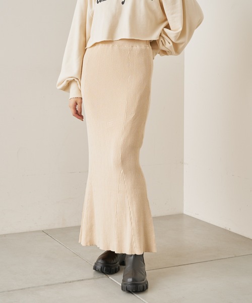 Chico（チコ）の「【新色追加】マーメイドニットロングスカート（スカート・レディース・ライトベージュ/グレー/チャコールグレー/ブラック/ブラウン・FREE）」の19枚目の写真