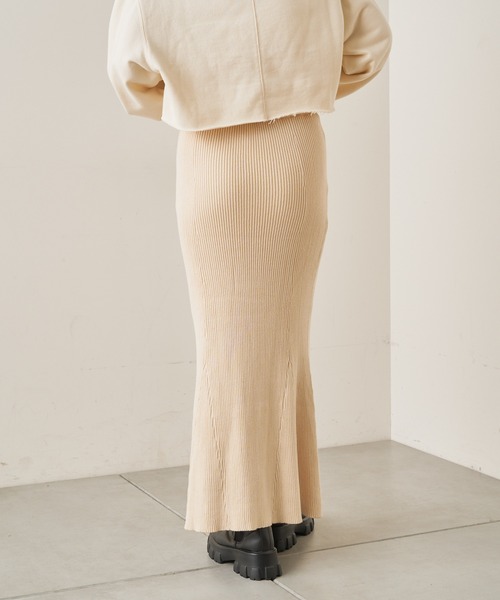 Chico（チコ）の「【新色追加】マーメイドニットロングスカート（スカート・レディース・ライトベージュ/グレー/チャコールグレー/ブラック/ブラウン・FREE）」の21枚目の写真