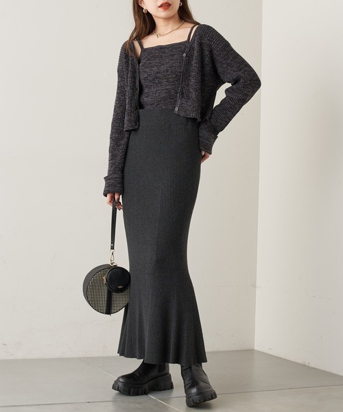 Chico（チコ）の「【新色追加】マーメイドニットロングスカート（スカート・レディース・ライトベージュ/グレー/チャコールグレー/ブラック/ブラウン・FREE）」の6枚目の写真