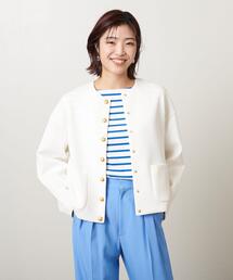 UNITED ARROWS | ＜UNITED ARROWS＞JRSY G/BTN ジャケット G †(ノーカラージャケット)