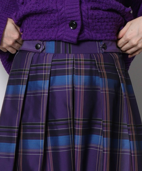 Re.Verofonna（ヴェロフォンナ）の「ビッグチェックメモリースカート（スカート・レディース・ブラック/ネイビー/パープル・MEDIUM）」の13枚目の写真
