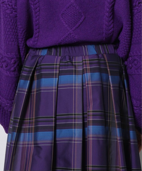 Re.Verofonna（ヴェロフォンナ）の「ビッグチェックメモリースカート（スカート・レディース・ブラック/ネイビー/パープル・MEDIUM）」の15枚目の写真