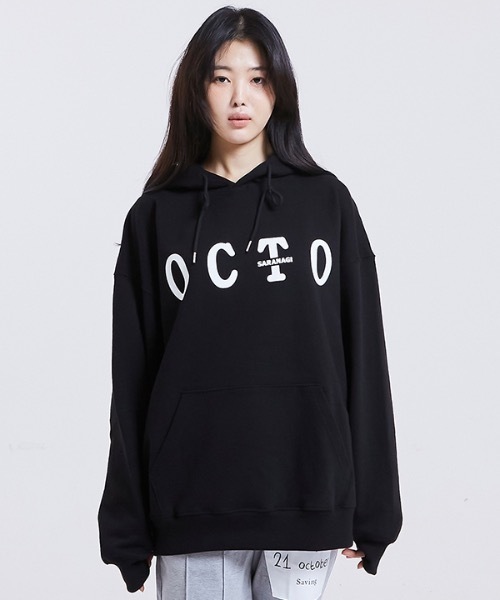 SARANAGI(サラナギ)の「【SARANAGI 】オクトフーディ / OCTO HOODIE(パーカー・レディース・ブラック/グレー・MEDIUM/LARGE)」の1枚目の写真