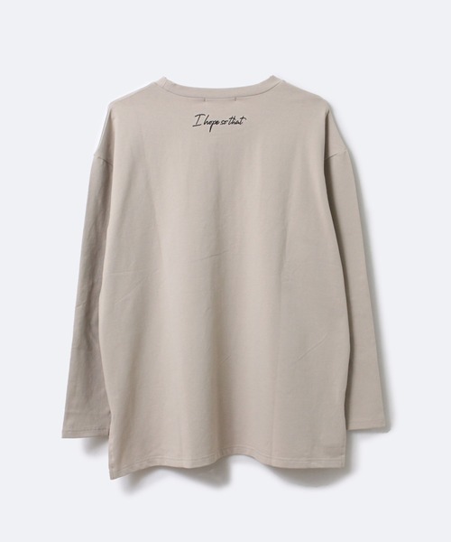 one way（ワンウェイ）の「【oneway】1行ロゴロンT（Tシャツ/カットソー・レディース・ホワイト/ブラック/ベージュ・FREE）」の6枚目の写真