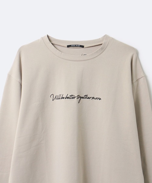 one way（ワンウェイ）の「【oneway】1行ロゴロンT（Tシャツ/カットソー・レディース・ホワイト/ブラック/ベージュ・FREE）」の8枚目の写真