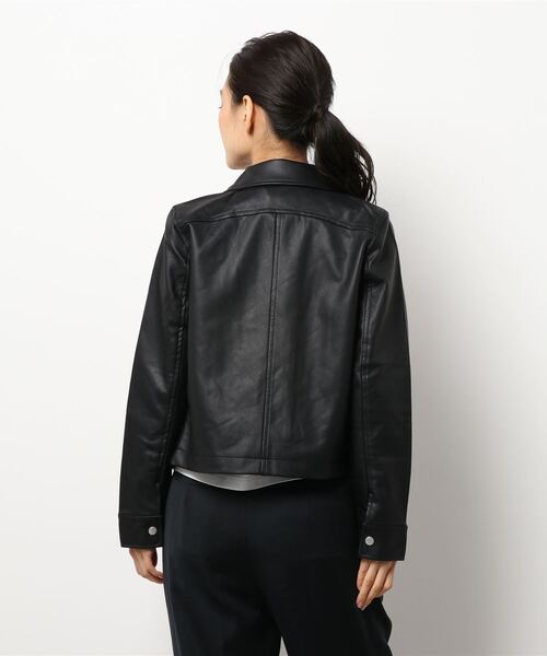 SpRay（スプレイ）の「フェイクレザーライダース（ライダースジャケット・レディース・グレイッシュベージュ/ブラック/ブラウン/モカ・FREE）」の22枚目の写真