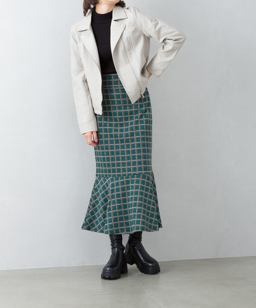 SpRay（スプレイ）の「フェイクレザーライダース（ライダースジャケット・レディース・グレイッシュベージュ/ブラック/ブラウン/モカ・FREE）」の16枚目の写真