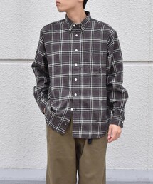【SHIPS any別注】CLEVE: ボタンダウン チェック シャツ 21AW◇