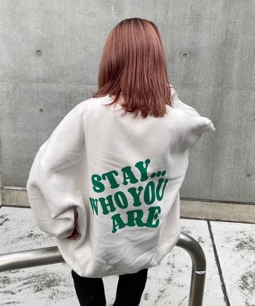 nemne store（ネンネストア）の「イチョウの木とアソートプリント裏起毛スウェット（スウェット・レディース・ネイビー/オフホワイト/グリーン/アイボリー/オートミール/スミクロ・フリー）」の12枚目の写真